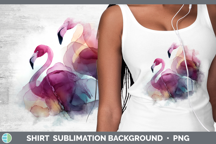 Flamingo Best Sellers 02 Alcohol Ink Shirt Sublimation Desig