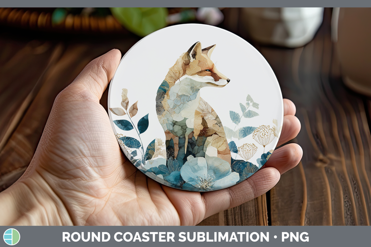 Fox Best Sellers 02 Alcohol Ink Round Coaster Sublimation De