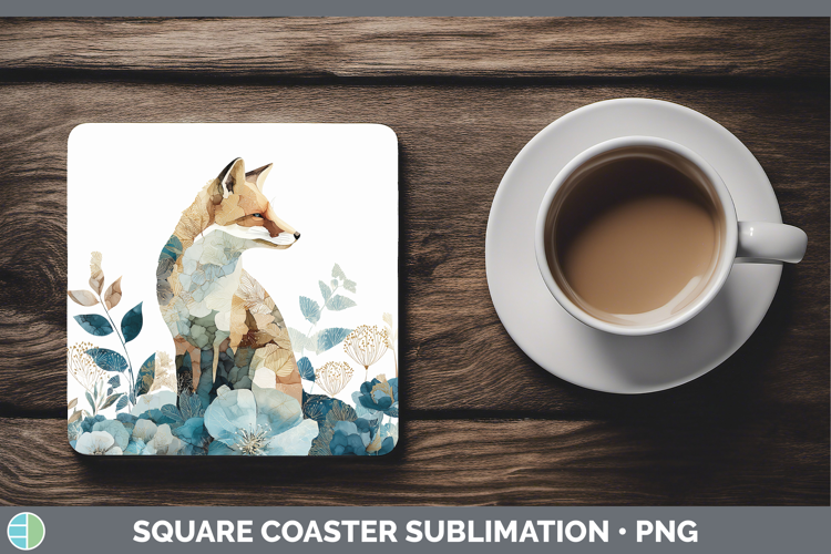 Fox Best Sellers 02 Alcohol Ink Square Coaster Sublimation D