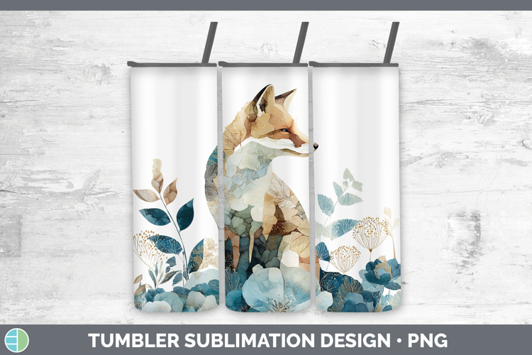 Fox Best Sellers 02 Alcohol Ink Tumbler Sublimation Design