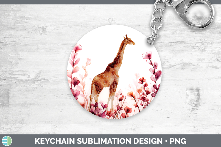 Giraffe Best Sellers 02 Alcohol Ink Keychain Sublimation Des