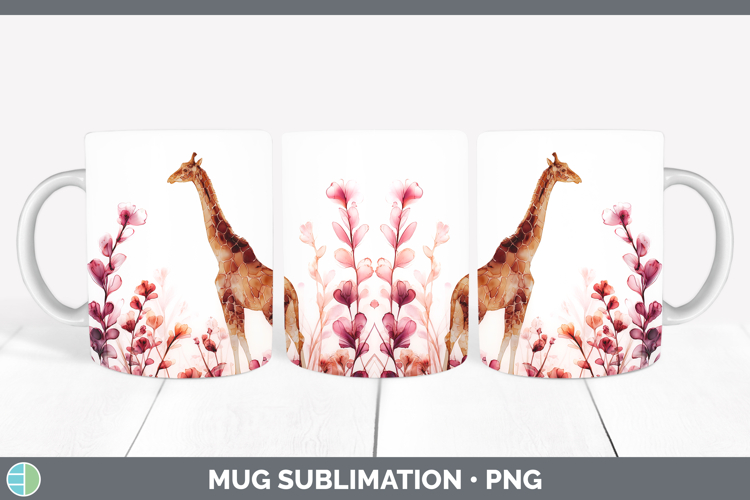Giraffe Best Sellers 02 Alcohol Ink Mug Wrap Sublimation Des