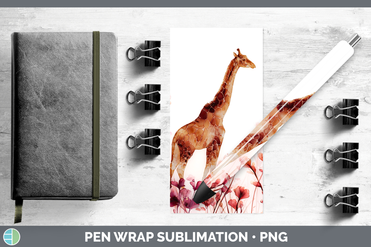 Giraffe Best Sellers 02 Alcohol Ink Pen Wrap Sublimation Des