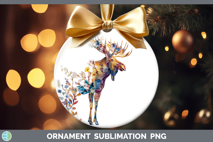Moose Best Sellers 02 Alcohol Ink Ornament Sublimation Desig