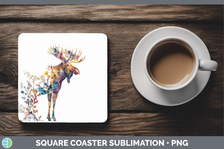Moose Best Sellers 02 Alcohol Ink Square Coaster Sublimation