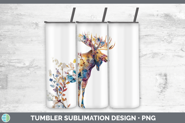 Moose Best Sellers 02 Alcohol Ink Tumbler Sublimation Design