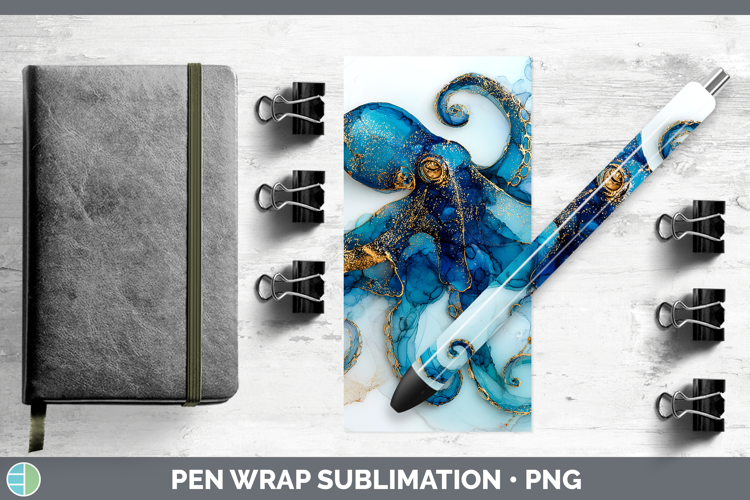 Octopus Best Sellers 02 Alcohol Ink Pen Wrap Sublimation Des