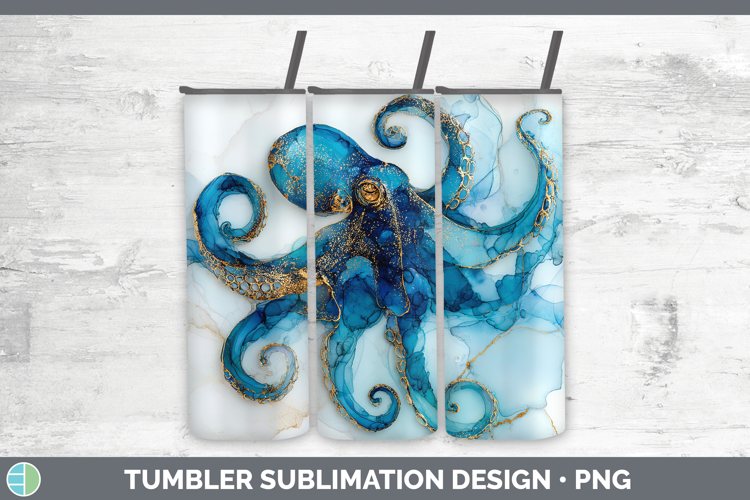 Octopus Best Sellers 02 Alcohol Ink Tumbler Sublimation Desi