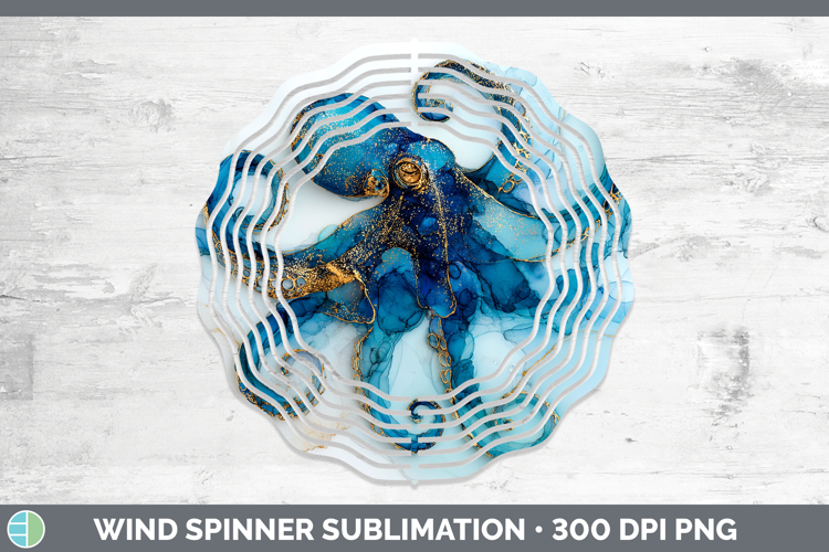 Octopus Best Sellers 02 Alcohol Ink Wind Spinner Sublimation