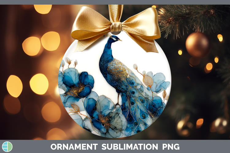 Peacock Best Sellers 02 Alcohol Ink Ornament Sublimation Des