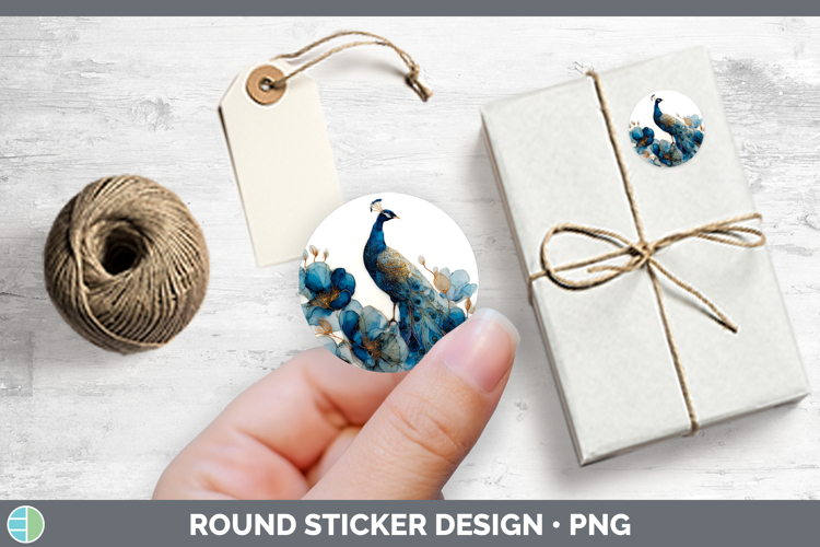 Peacock Best Sellers 02 Alcohol Ink Stickers Design