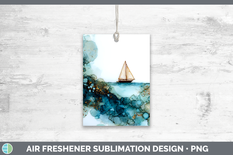 Sail Boat Best Sellers 02 Alcohol Ink Air Freshener Sublimat