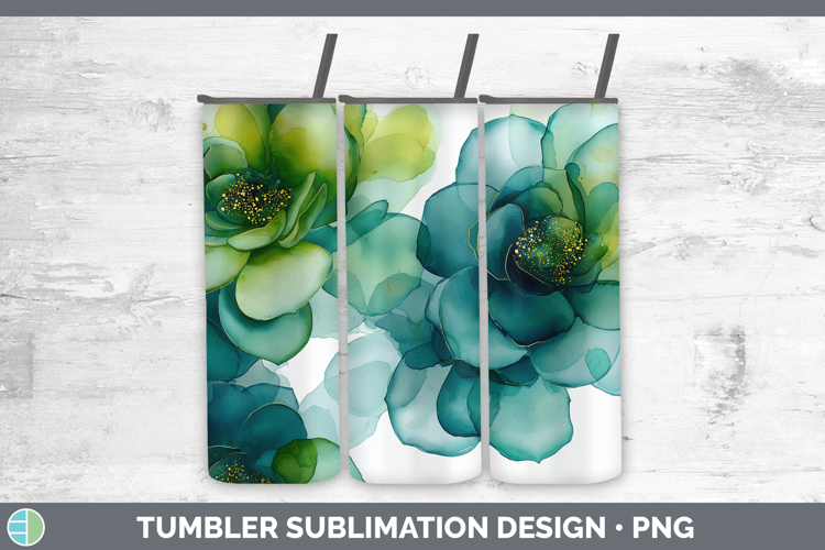 Succulents Best Sellers 02 Alcohol Ink Tumbler Sublimation D
