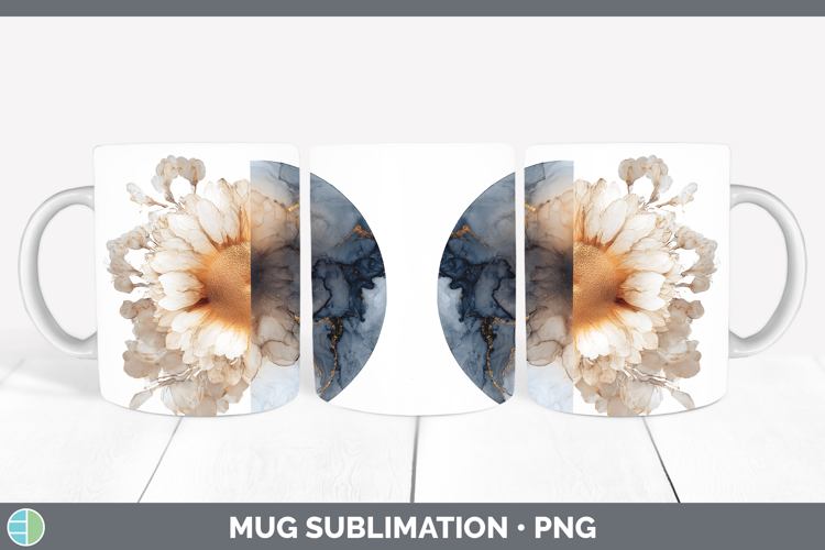 Sun and Moon Best Sellers 02 Alcohol Ink Mug Wrap Sublimatio