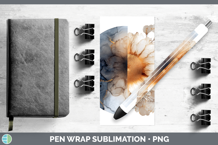 Sun and Moon Best Sellers 02 Alcohol Ink Pen Wrap Sublimatio