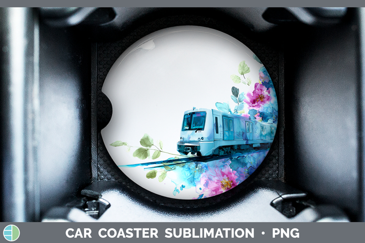 Train Best Sellers 02 Alcohol Ink Car Coaster Sublimation De
