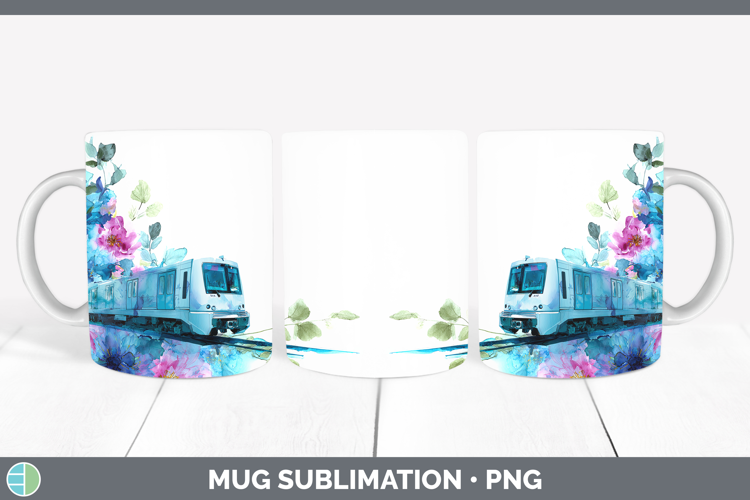 Train Best Sellers 02 Alcohol Ink Mug Wrap Sublimation Desig