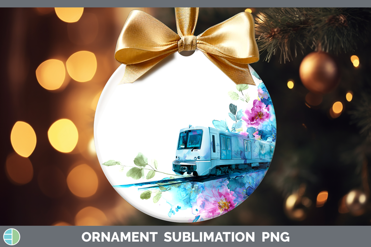 Train Best Sellers 02 Alcohol Ink Ornament Sublimation Desig