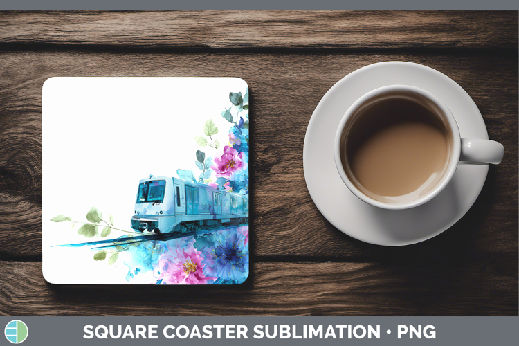 Train Best Sellers 02 Alcohol Ink Square Coaster Sublimation