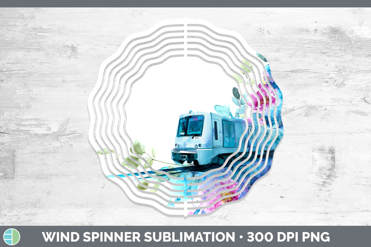 Train Best Sellers 02 Alcohol Ink Wind Spinner Sublimation D