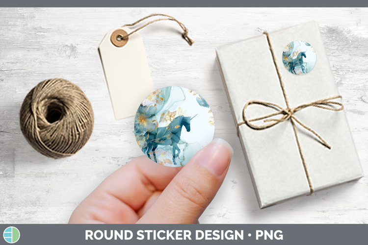 Unicorn Best Sellers 02 Alcohol Ink Stickers Design