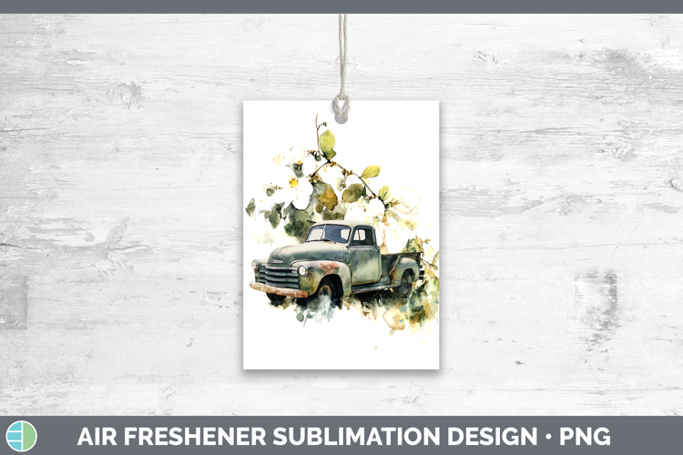 Vintage Truck Best Sellers 02 Alcohol Ink Air Freshener Subl