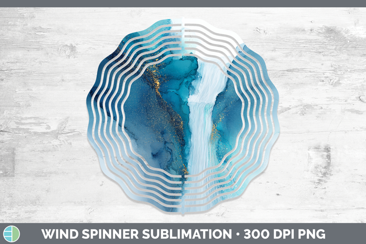 Waterfall Best Sellers 02 Alcohol Ink Wind Spinner Sublimati