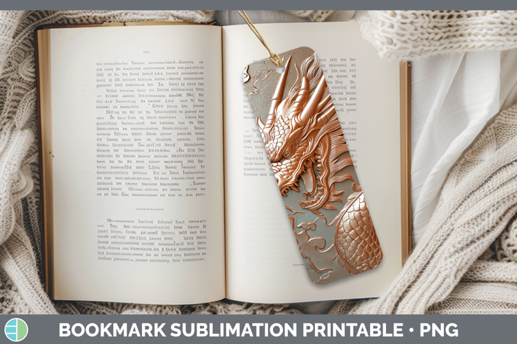 Best Sellers 02 Copper Relief Dragon Bookmark Sublimation Pr