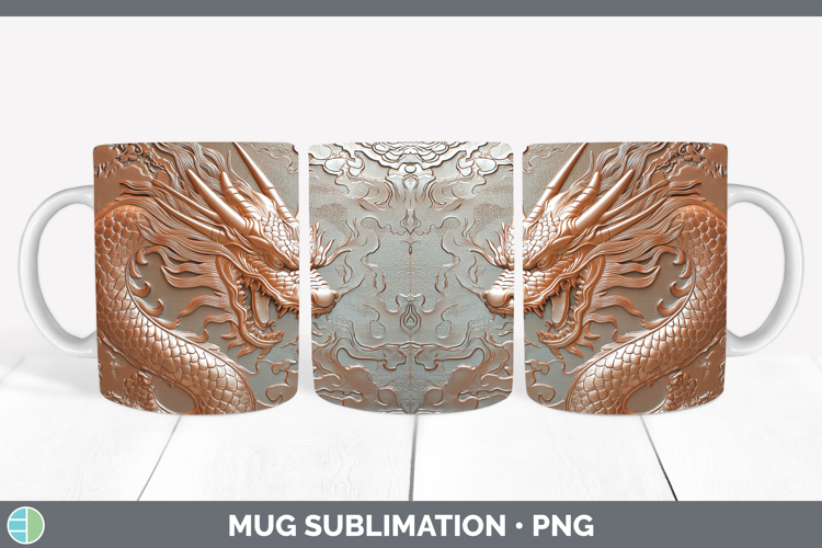 Best Sellers 02 Copper Relief Dragon Mug Wrap Sublimation Co