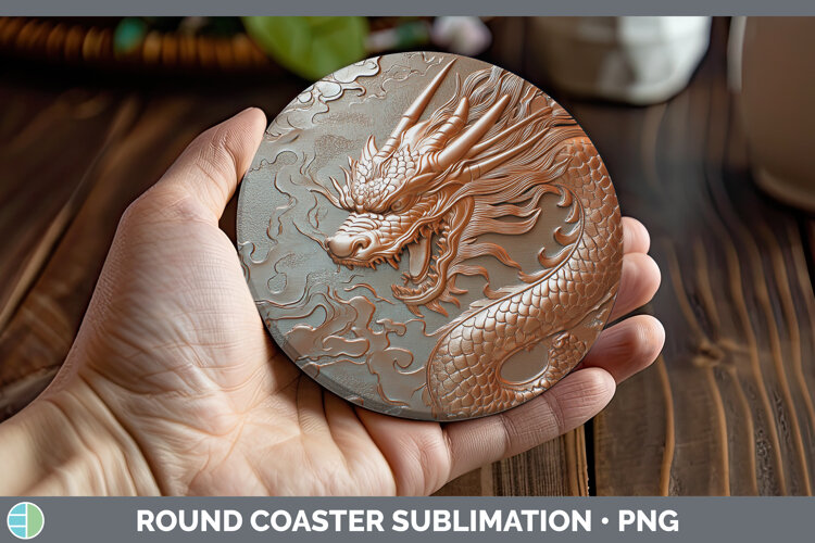 GorgeousBest Sellers 02 Copper Relief Round Coaster design.