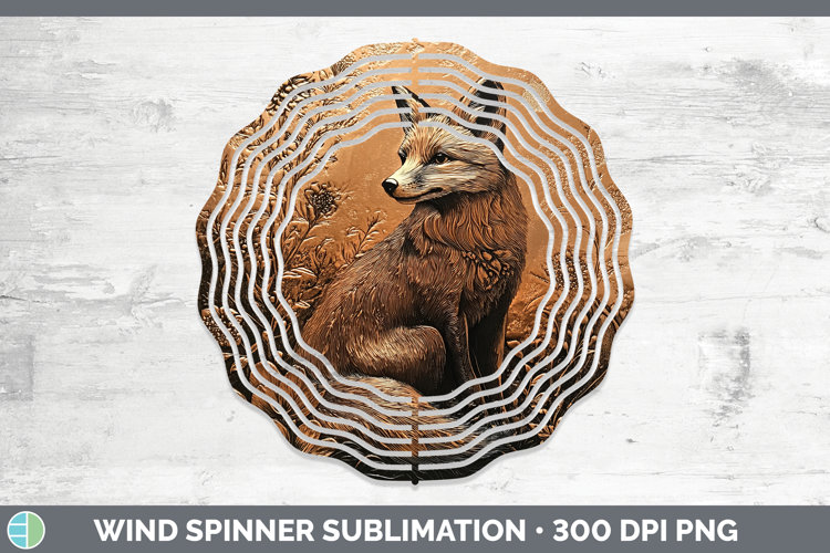 Best Sellers 02 Copper Relief Fox Wind Spinner Sublimation S