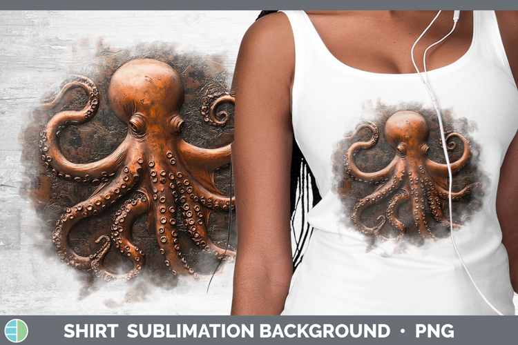 Best Sellers 02 Copper Relief Octopus Shirt Sublimation Subl