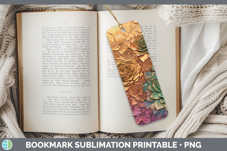Best Sellers 02 Copper Relief Succulents Bookmark Sublimatio