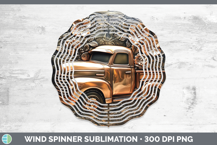 Best Sellers 02 Copper Relief Vintage Truck Wind Spinner Sub