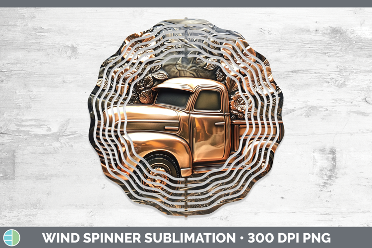 Best Sellers 02 Copper Relief Vintage Truck Wind Spinner Sub