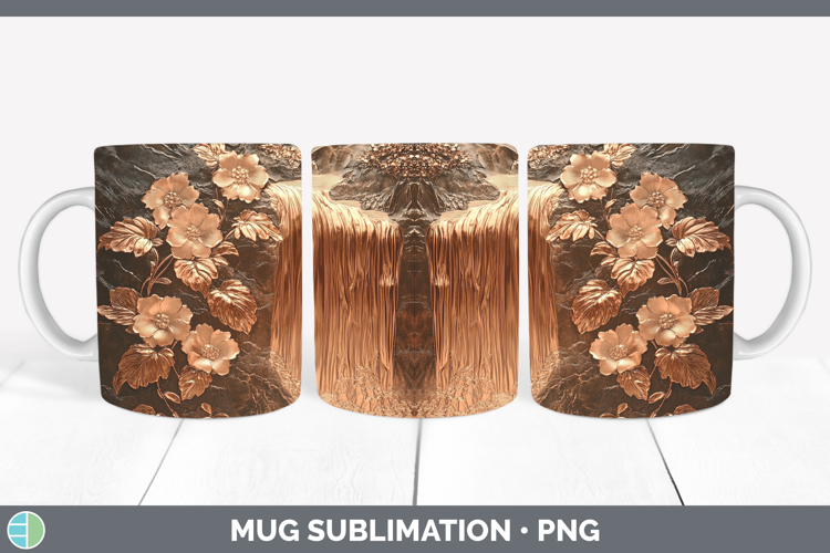 Best Sellers 02 Copper Relief Waterfall Mug Wrap Sublimation