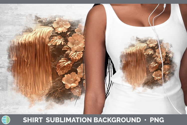 Best Sellers 02 Copper Relief Waterfall Shirt Sublimation Su
