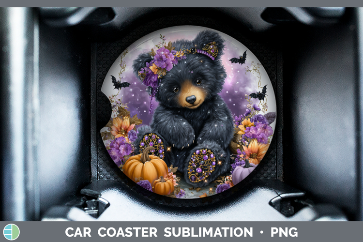 Best Sellers 02 Cute Halloween Bear Car Coaster Sublimation