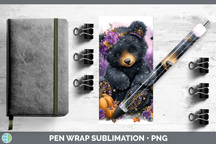 Best Sellers 02 Cute Halloween Bear Pen Wrap Sublimation Pen