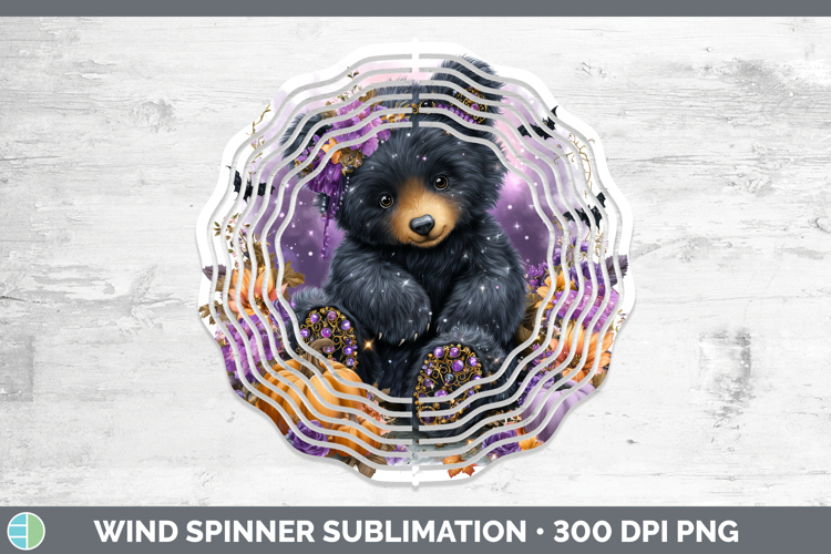 Best Sellers 02 Cute Halloween Bear Wind Spinner Sublimation