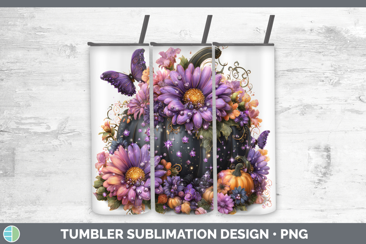 Best Sellers 02 Cute Halloween Daisies Tumbler Sublimation 2