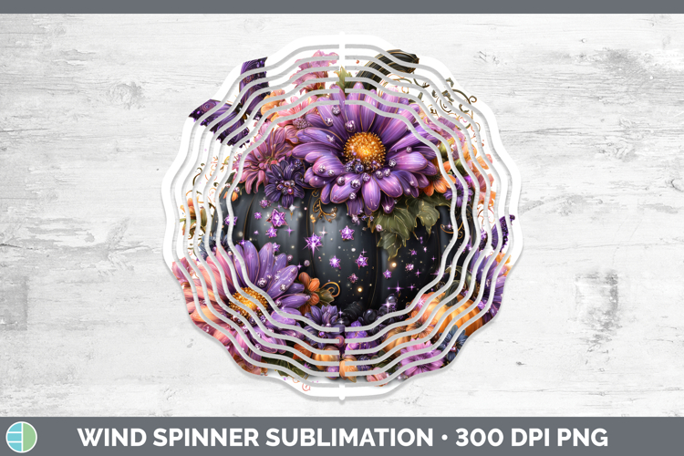 Best Sellers 02 Cute Halloween Daisies Wind Spinner Sublimat