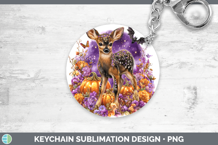 Best Sellers 02 Cute Halloween Deer Keychain Sublimation Key