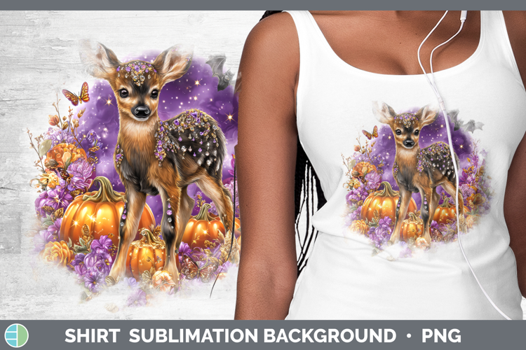 Best Sellers 02 Cute Halloween Deer Shirt Sublimation Backgr
