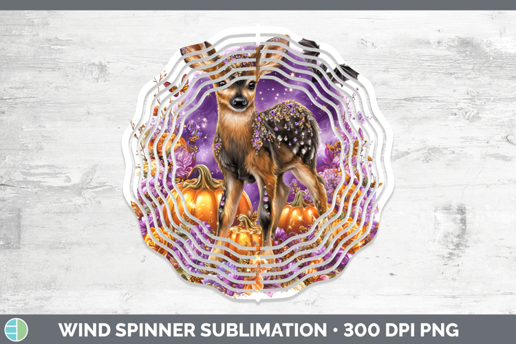 Best Sellers 02 Cute Halloween Deer Wind Spinner Sublimation