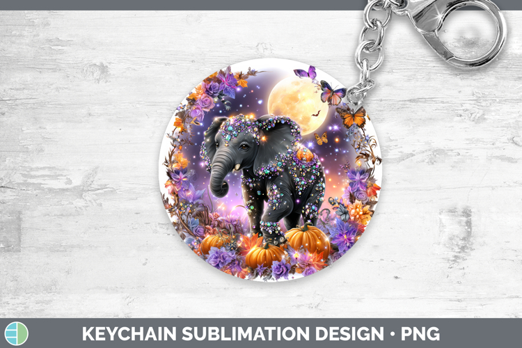 Best Sellers 02 Cute Halloween Elephant Keychain Sublimation