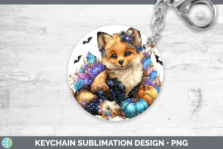 Best Sellers 02 Cute Halloween Fox Keychain Sublimation Keyr