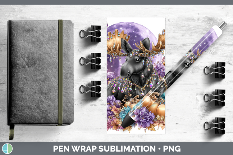 Best Sellers 02 Cute Halloween Moose Pen Wrap Sublimation Pe