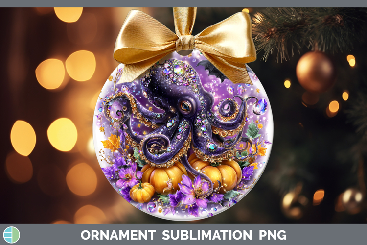 Best Sellers 02 Cute Halloween Octopus Ornament Sublimation