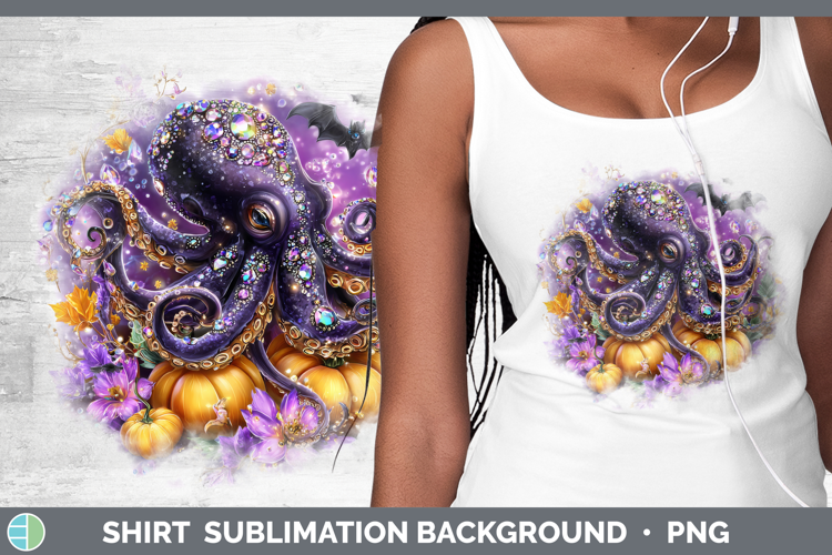 Best Sellers 02 Cute Halloween Octopus Shirt Sublimation Bac